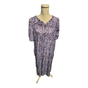 Anthony Richards Purple and White Paisley Dress